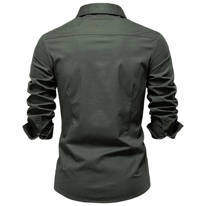 Men's Cotton Utility Overshirt – Heavyweight Workwear Shirt