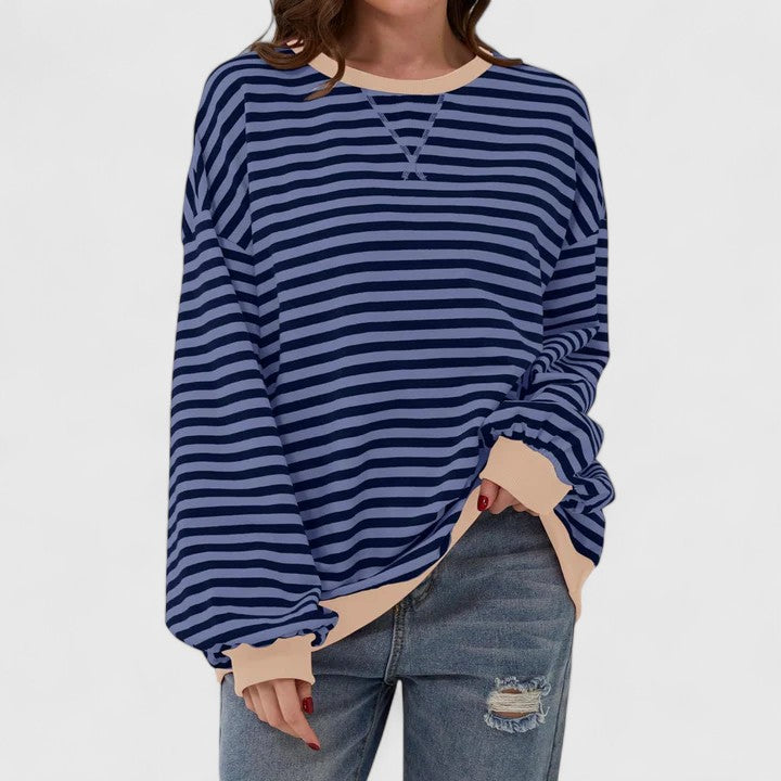Women's Julia Relaxed Stripe Sweatshirt - Casual Comfort