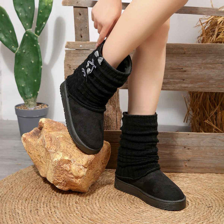 Women's Hana Bliss Plush Winter Boots - Cozy Bow Detail