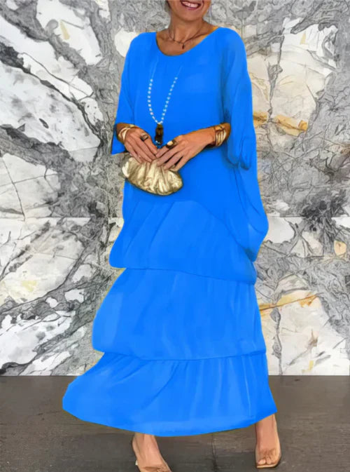 Women's Laura Flowing Long Maxi Dress - Elegant & Artful