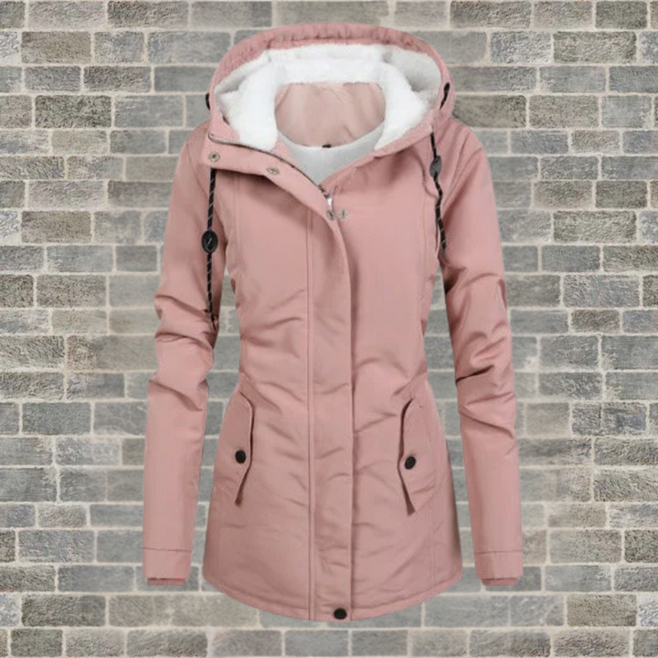 Women's Plush Lined Hooded Winter Jacket - Everyday Warmth
