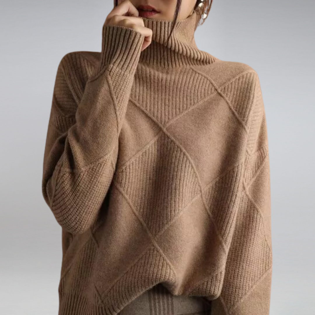 Women's Mara Luxe Textured Winter Sweater - Effortless Cold Day