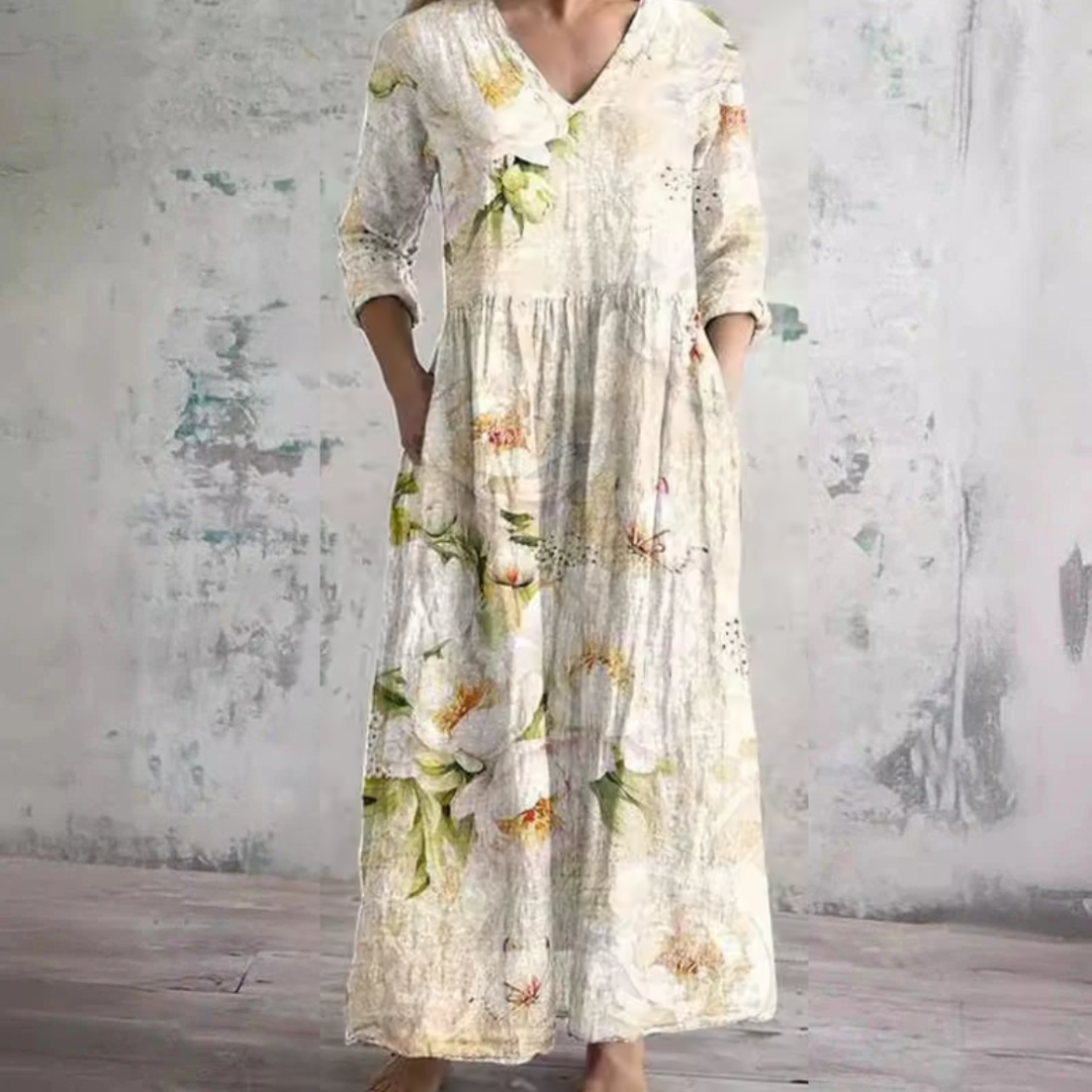 Women's Floral Summer Dress - Flowing & Breathable for Effortless