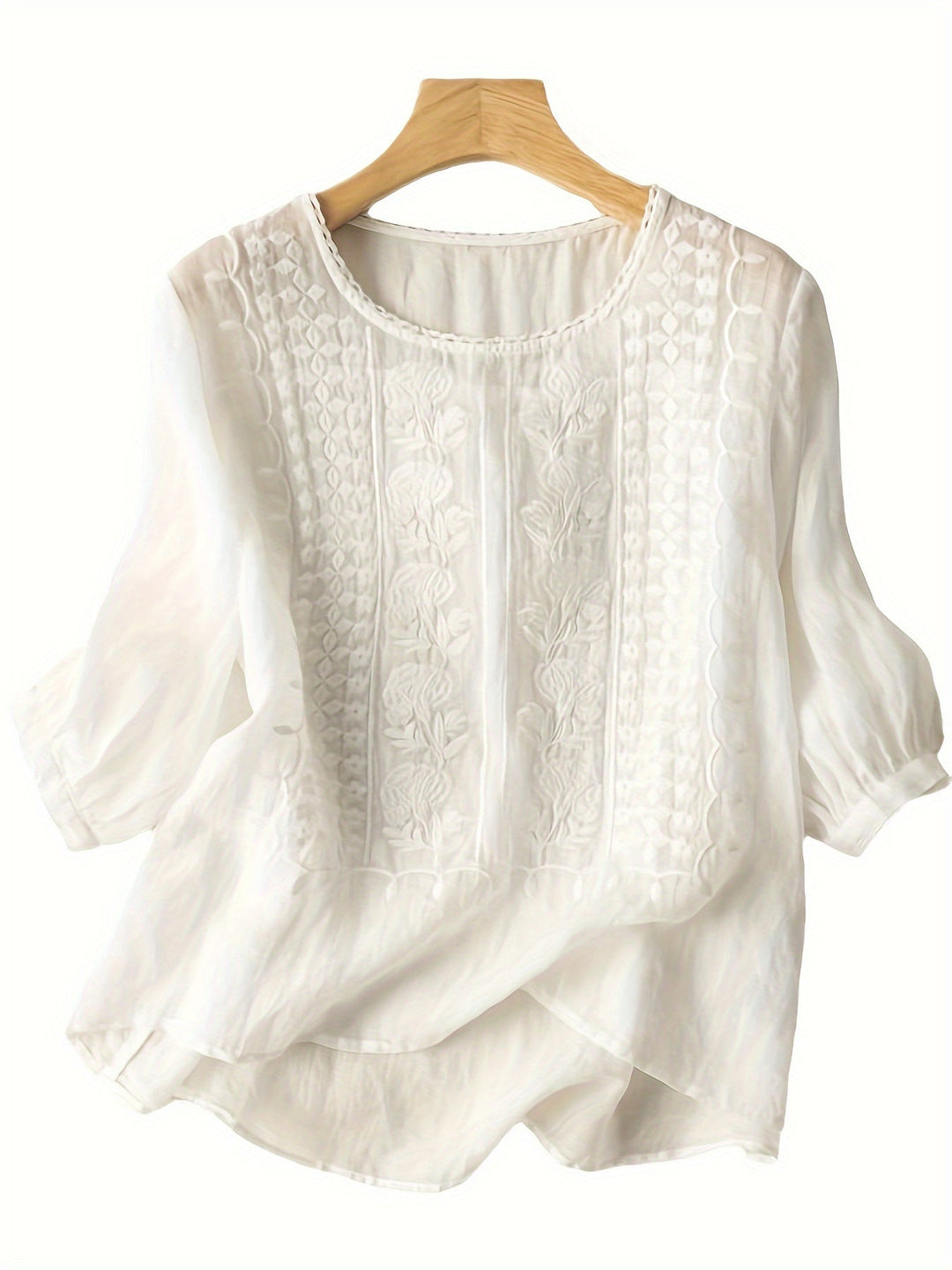 Women's Natalie Embroidered Blouse - Timeless Elegance