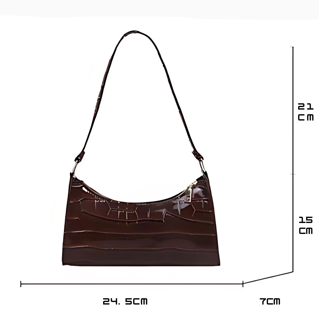 Women's Shiny Leather Bag - Everyday Elegance & Practical