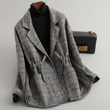 Women's Wool Knit Cardigan – Shawl Collar & Tie Waist