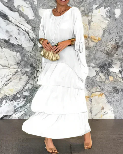 Women's Laura Flowing Long Maxi Dress - Elegant & Artful