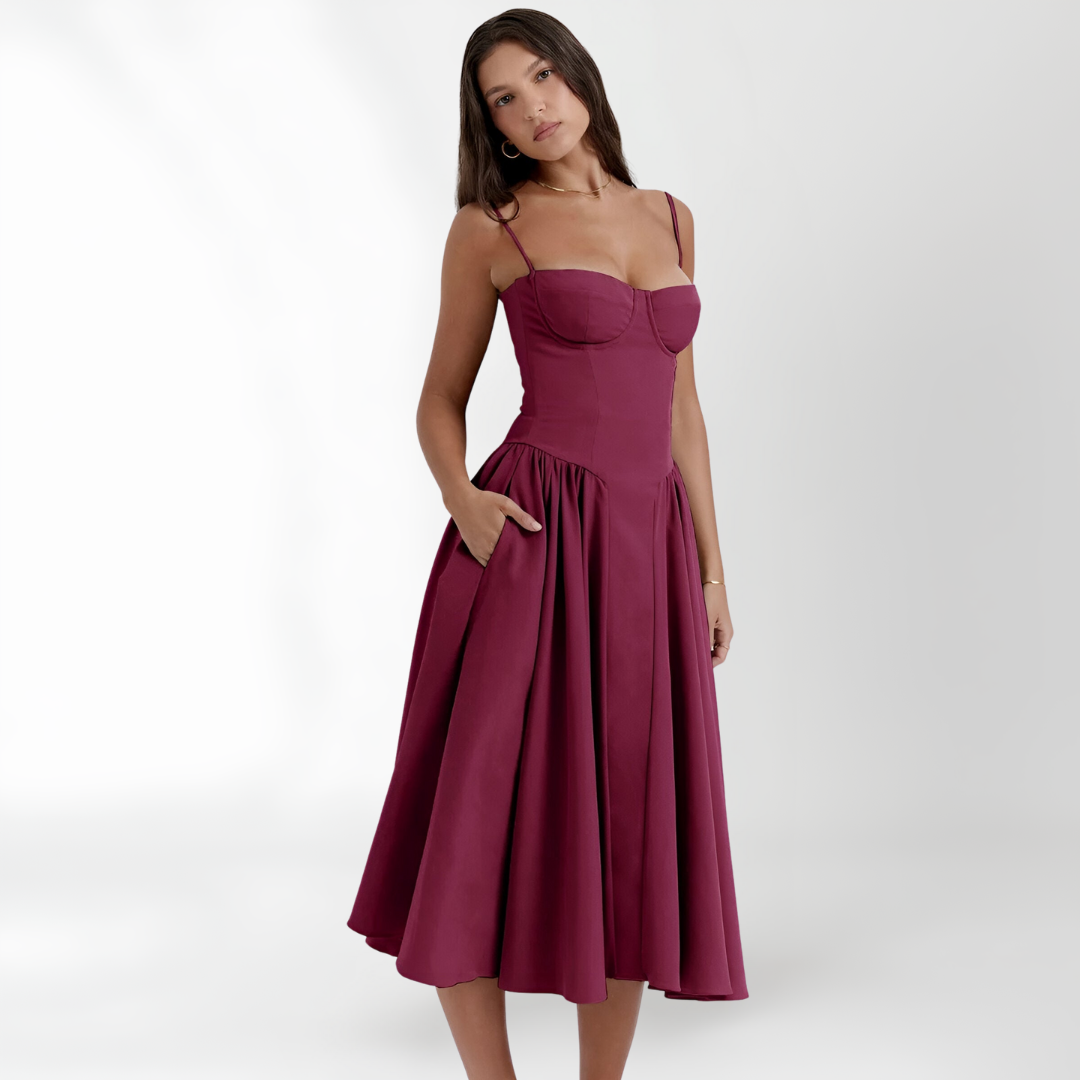 Women's Maren Sleeveless Corset Dress - Elegant & Sophisticated