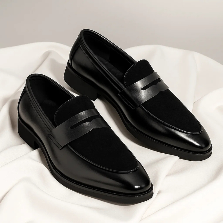 Men's Leather Penny Loafers – Italian Slip-On Shoes