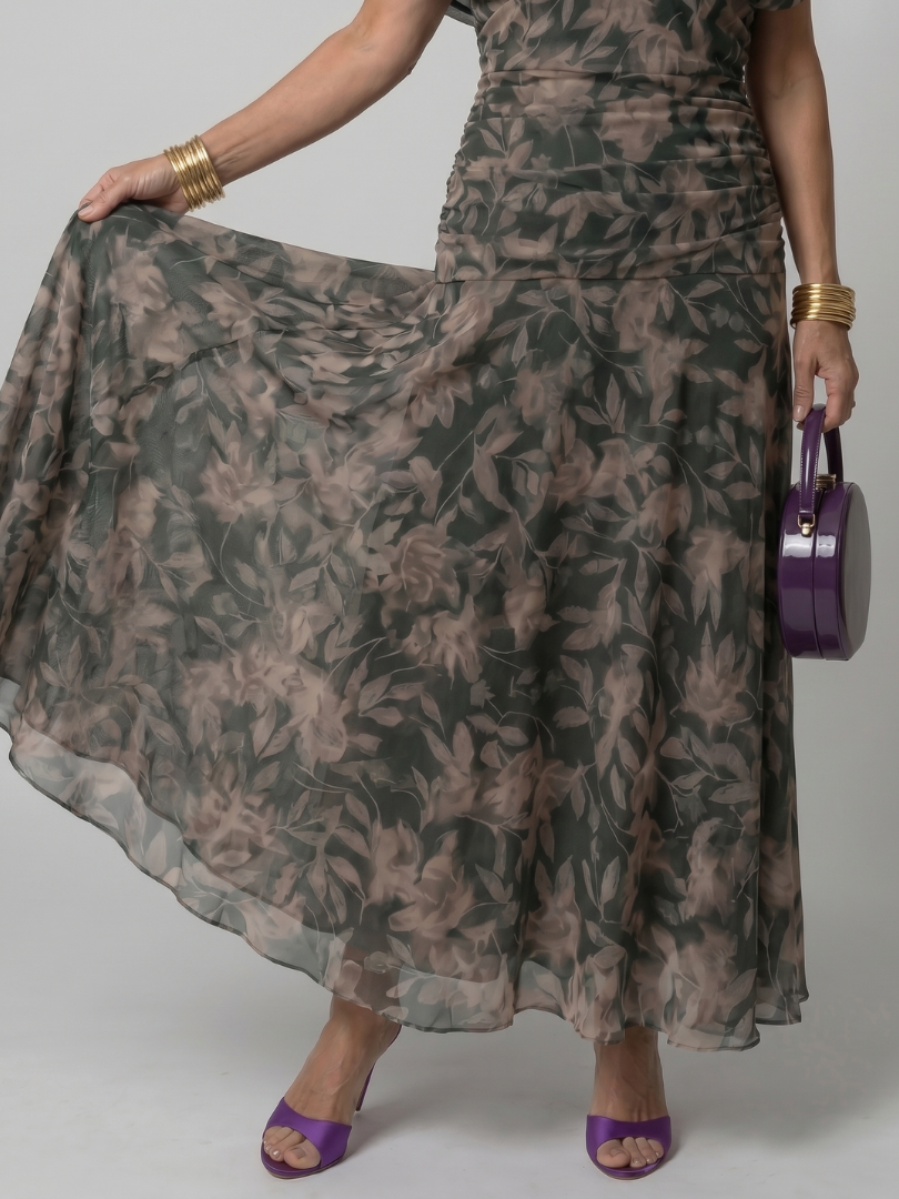 Women's Off-Shoulder Flow Midi Dress – Lightweight & Breezy