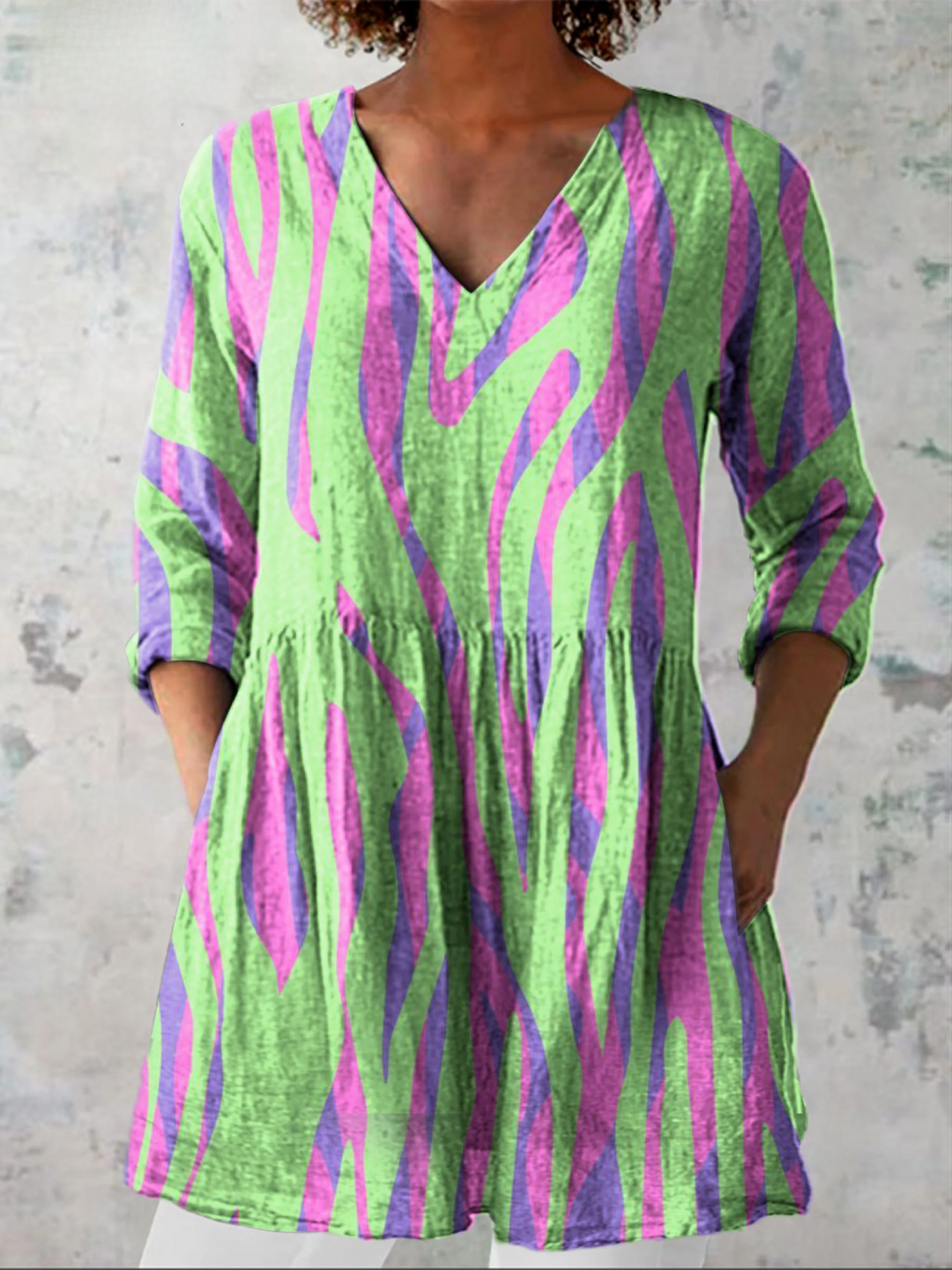 Women's Gisella V-Neck Long Sleeve Top - Versatile Everyday Staple