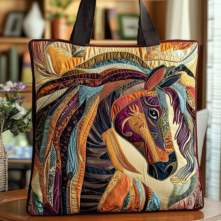 Women's Mosaic Horse Tote Bag - Everyday Padded Carryall