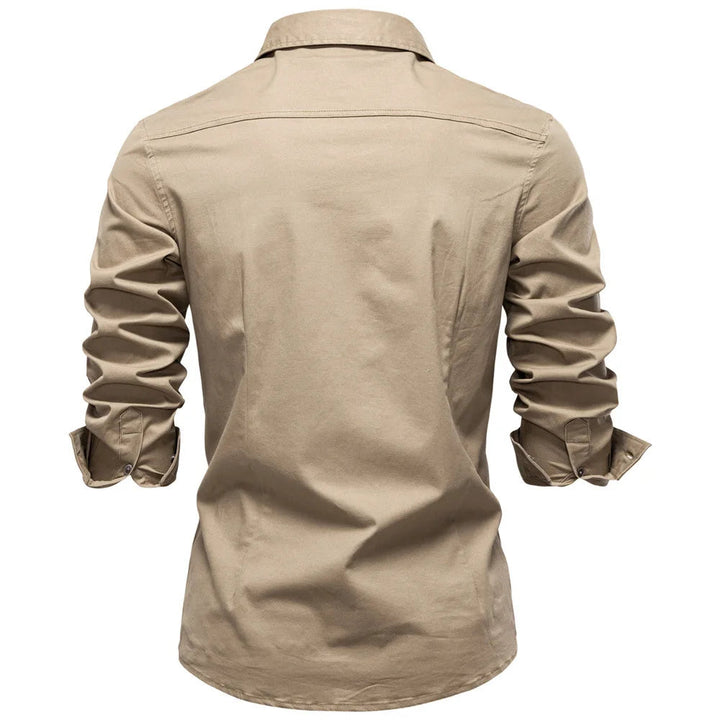Men's Cotton Utility Overshirt – Heavyweight Workwear Shirt