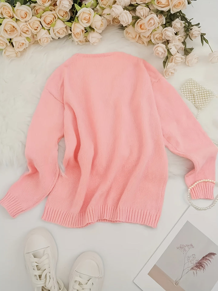 Women's Plush V-Neck Sweater - Cozy Everyday Comfort