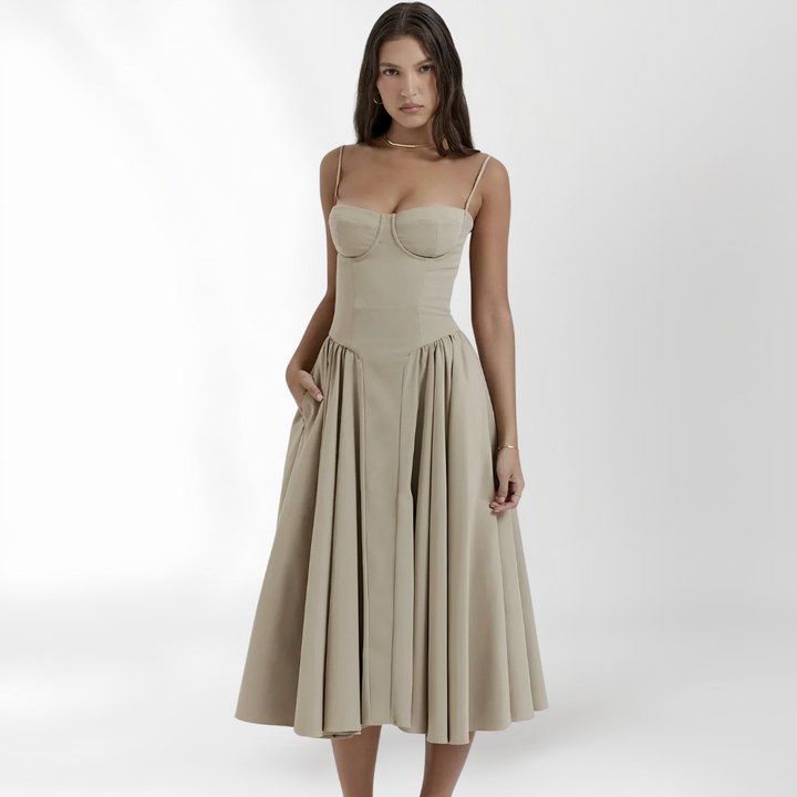 Women's Maren Sleeveless Corset Dress - Elegant & Sophisticated