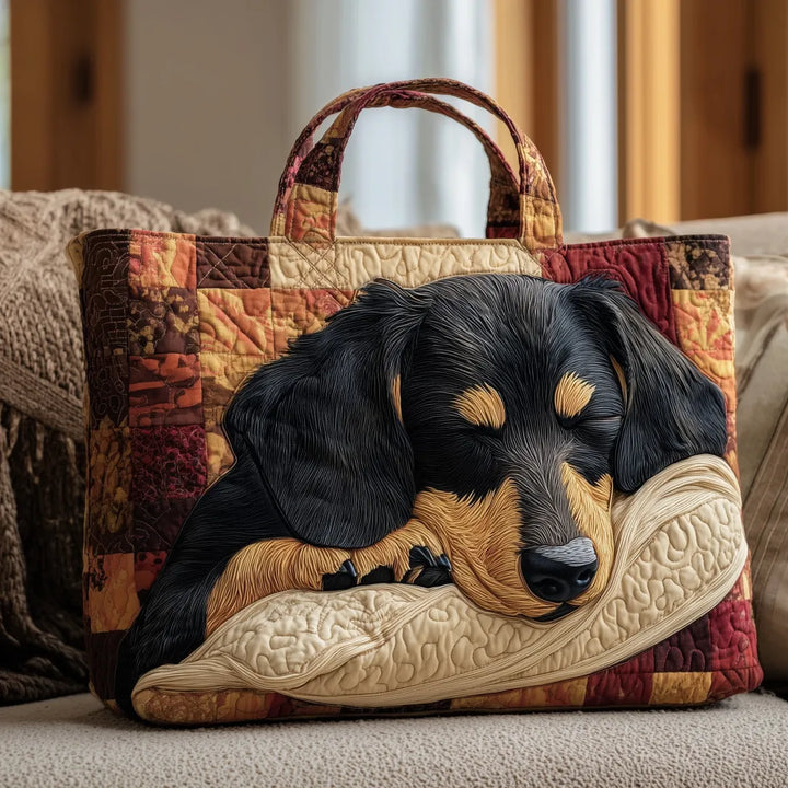 Women's Dachshund Padded Tote Bag - Everyday Essential