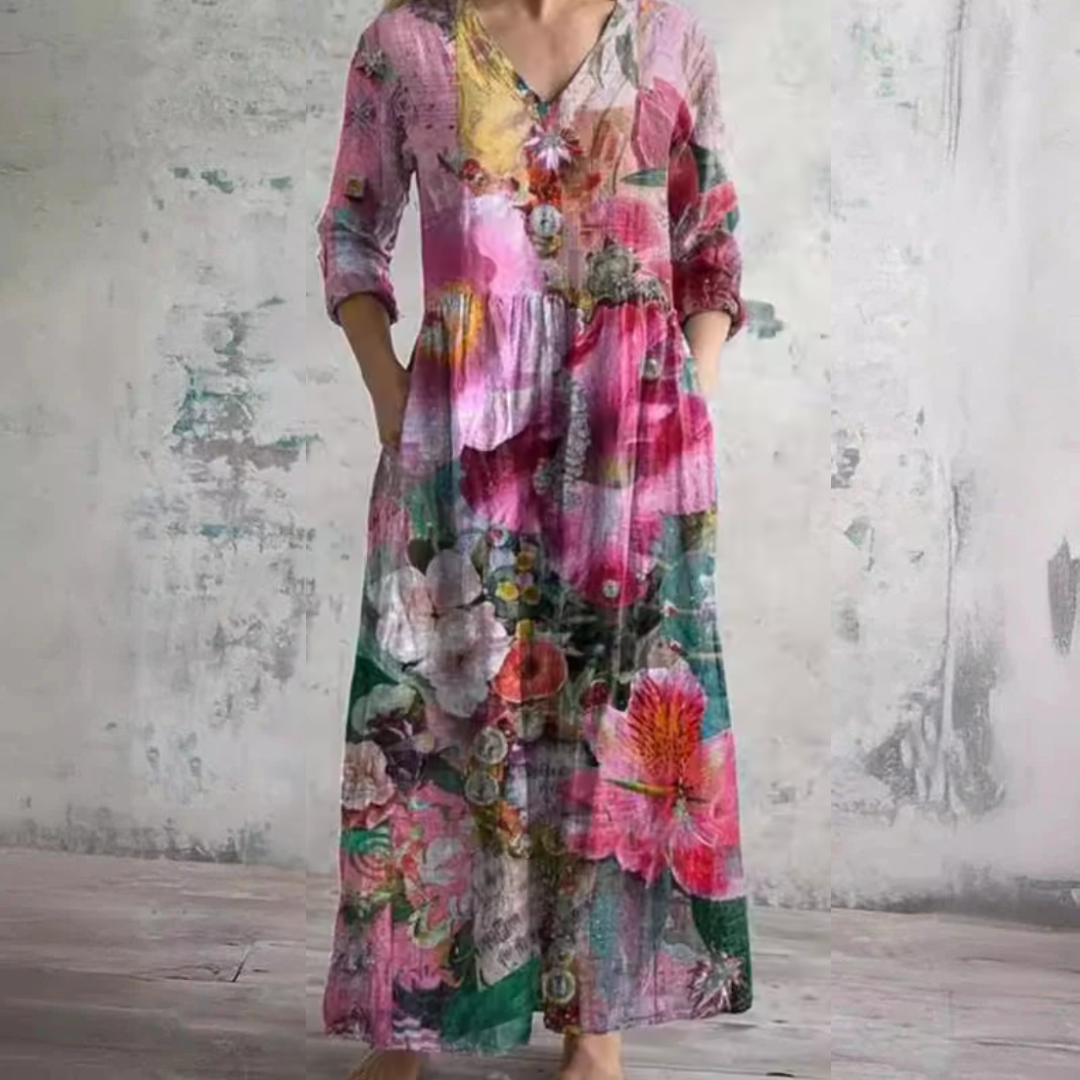 Women's Floral Summer Dress - Lightweight & Breathable for Warm Days