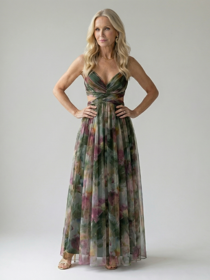Women's Soft Wrap Maxi Dress – Flowing Silhouette for Warm Days