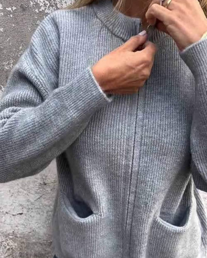 Women's Cozy Zip-Up Cardigan - Everyday Layering Essential