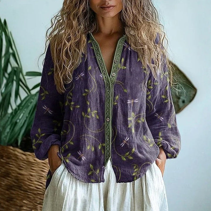 Women's Relaxed Button-Down Blouse – Effortless Everyday Elegance