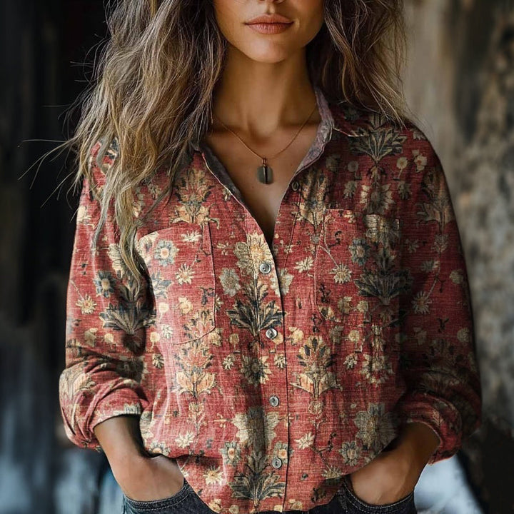 Women's Silky Button-Up Blouse - Versatile Elegance
