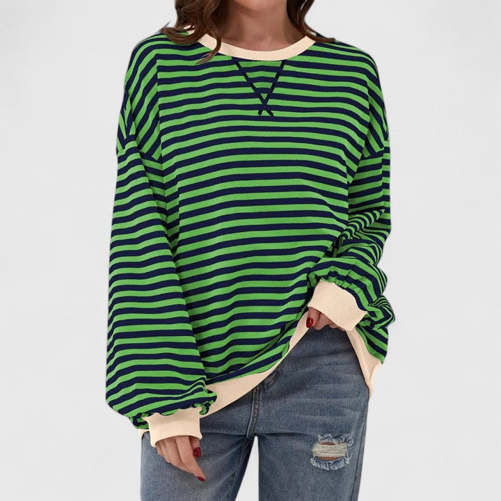 Women's Grace Oversized Striped Sweater - Everyday Comfort