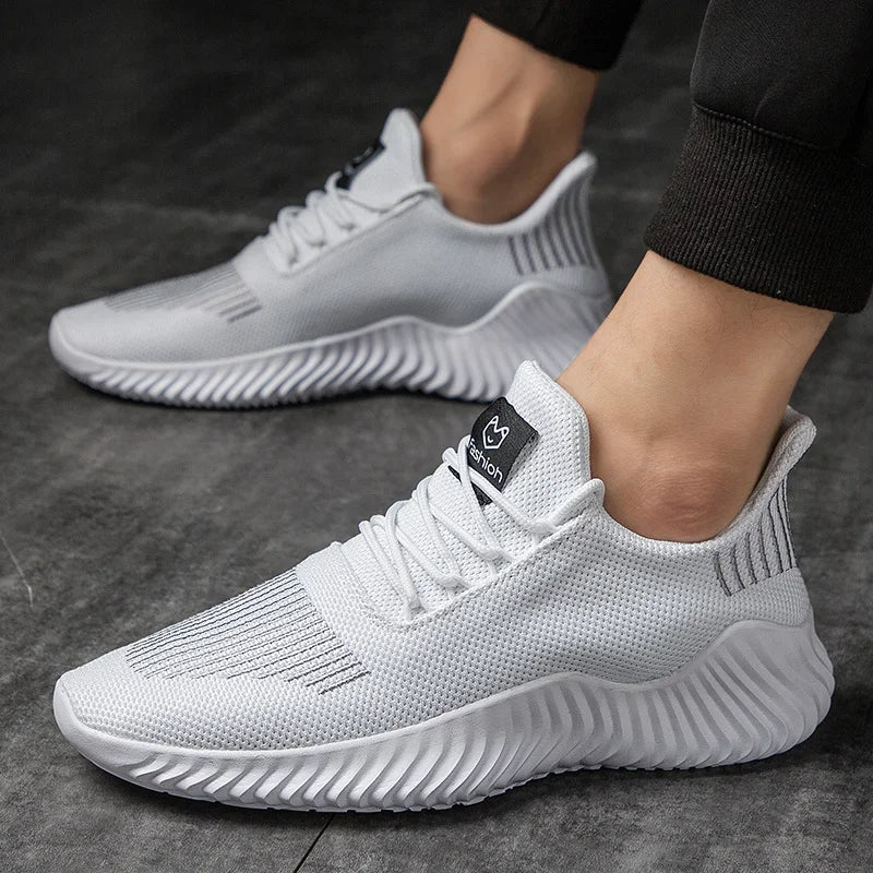 Men's Knit Trainers – Breathable Cushioned Everyday Sneakers