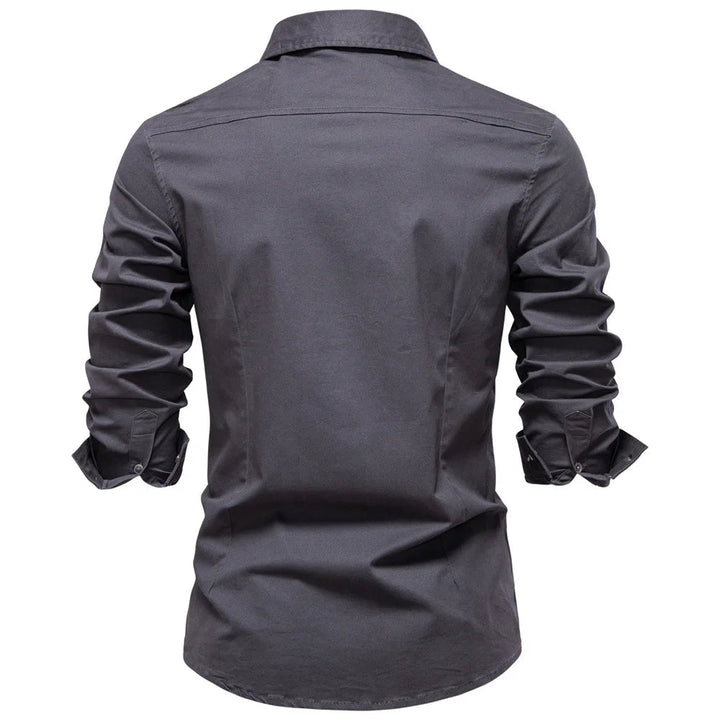 Men's Cotton Utility Overshirt – Heavyweight Workwear Shirt