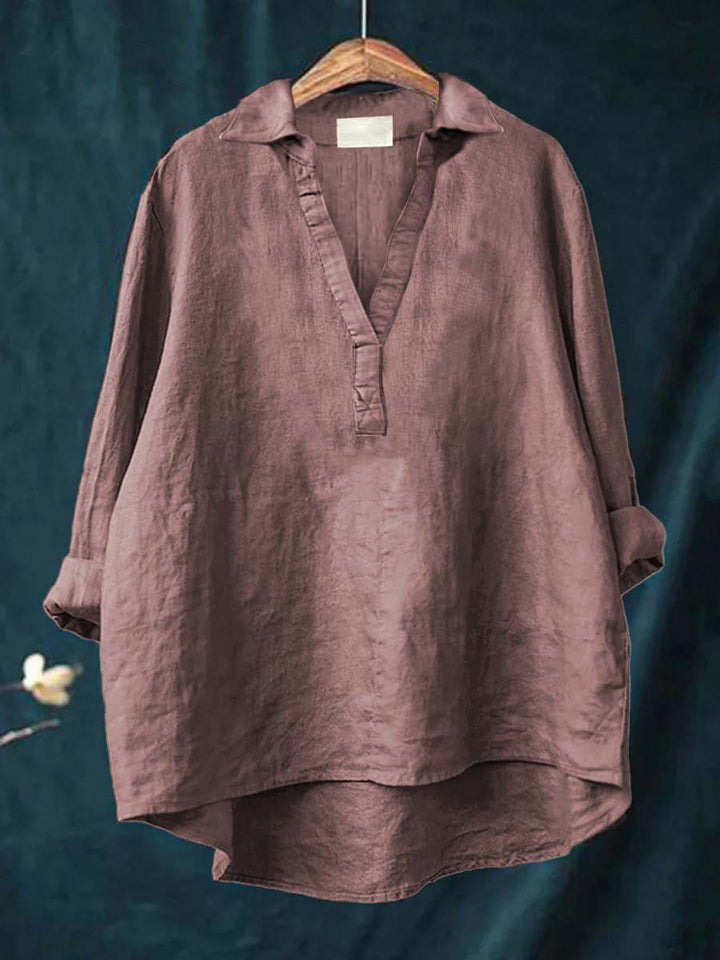 Women's Linen Elegant Summer Blouse - Lightweight & Breathable