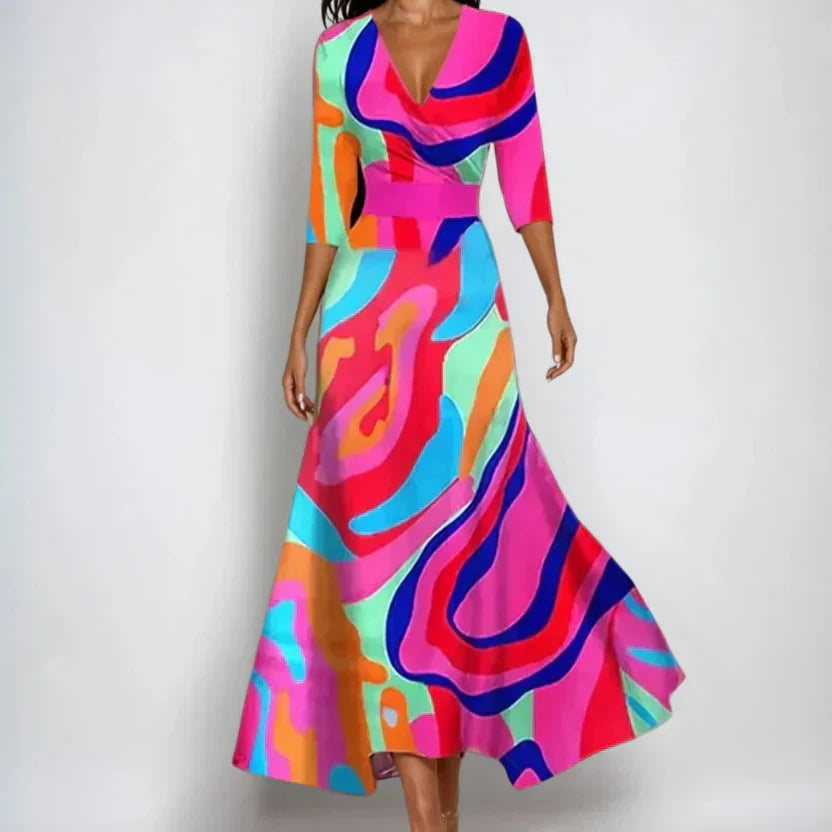 Women's Elegant Wrap Dress - Sophisticated & Versatile