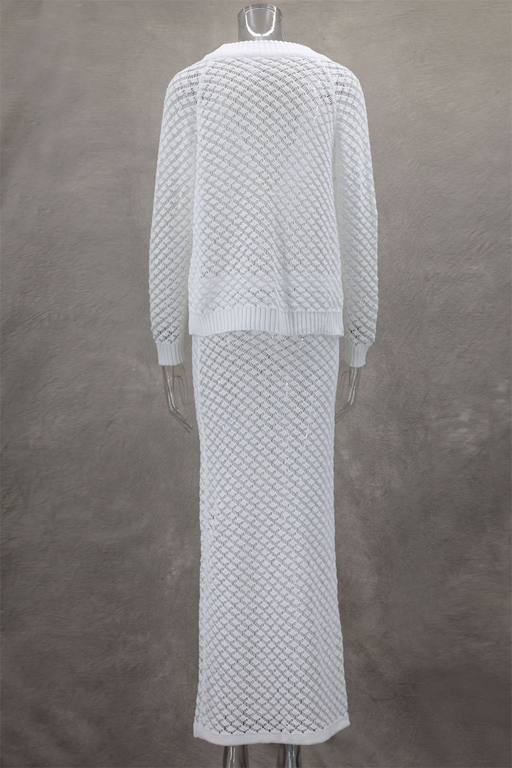 Women's Hollow-Out Two-Piece Set - Effortless Everyday Elegance