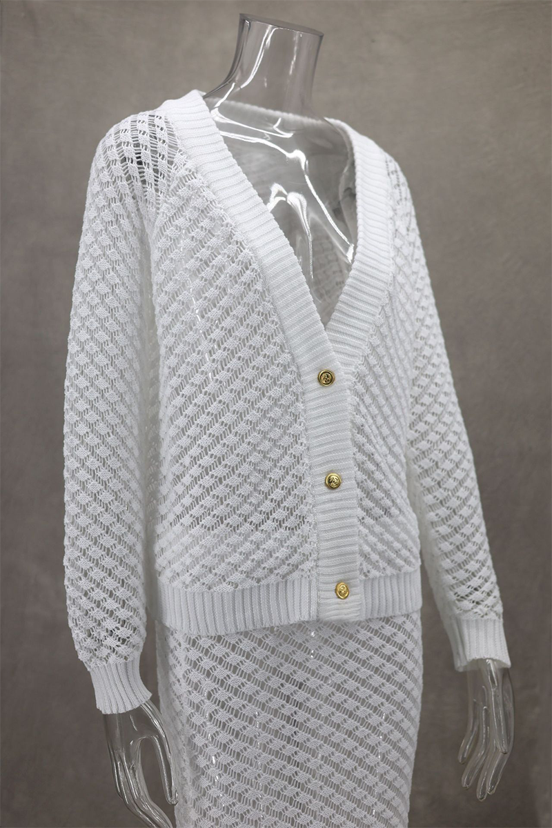 Women's Hollow-Out Two-Piece Set - Effortless Everyday Elegance