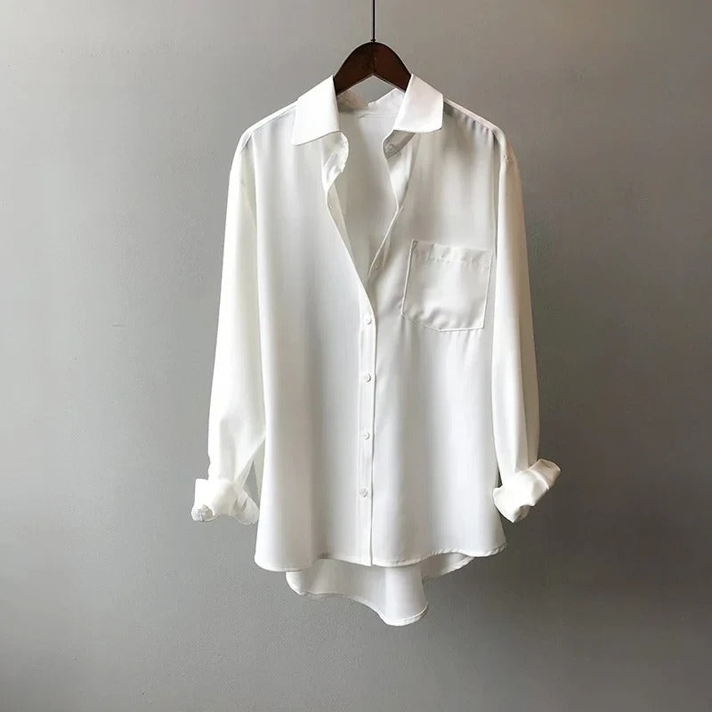Women's Riley Silk Blouse – Fluid Elegance for Everyday