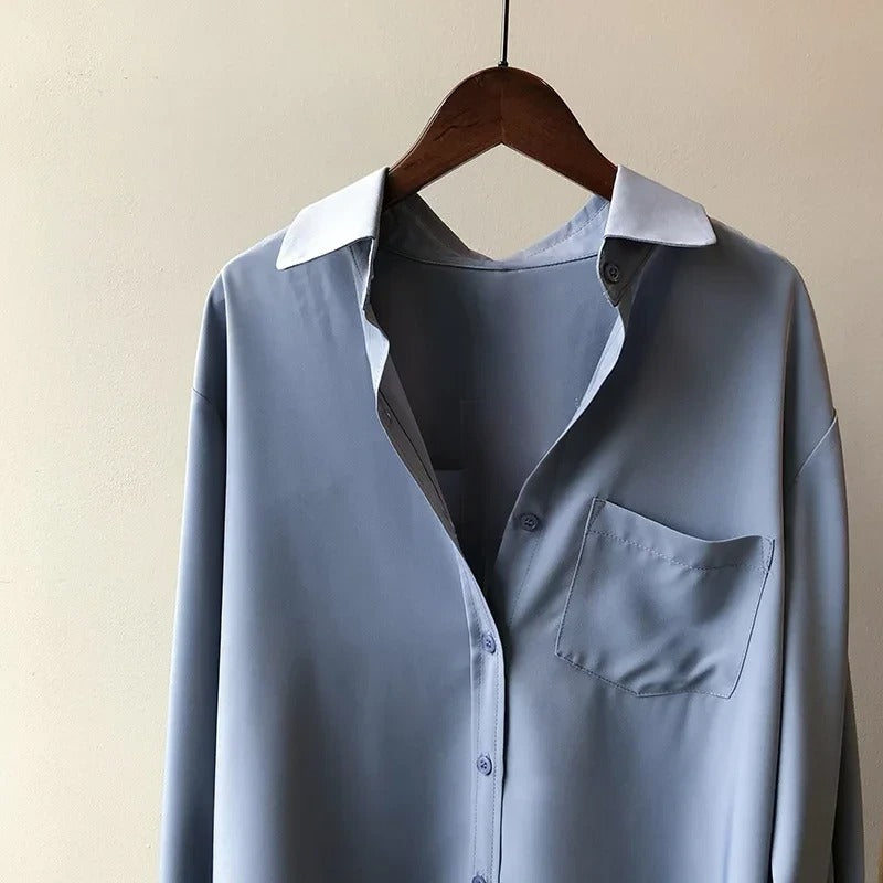 Women's Riley Silk Blouse – Fluid Elegance for Everyday
