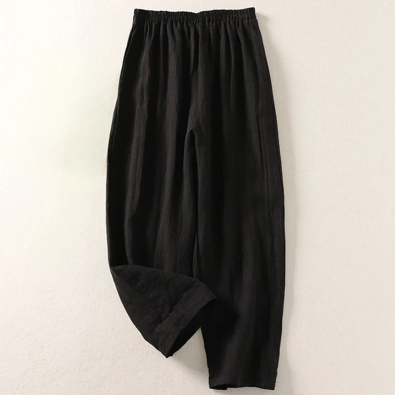 Women's Everyday Comfort Pants - Relaxed Fit with Elastic Waist