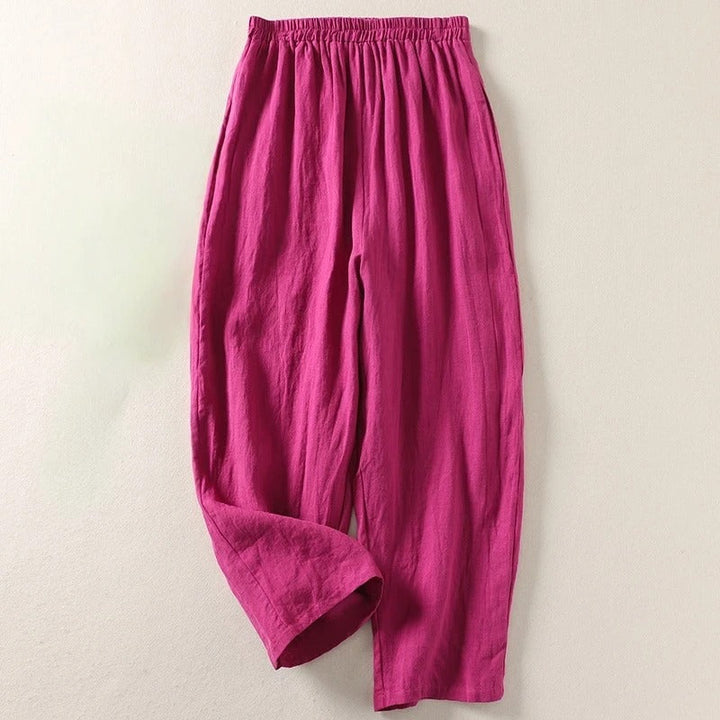 Women's Everyday Comfort Pants - Relaxed Fit with Elastic Waist