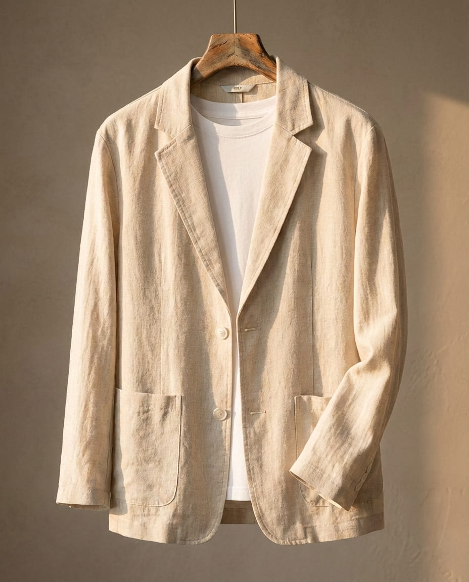 Men's Linen Blazer – Unstructured Summer Tailoring