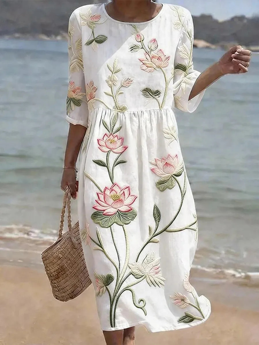 Women's Floral Print Dress - Effortless Elegance for Everyday