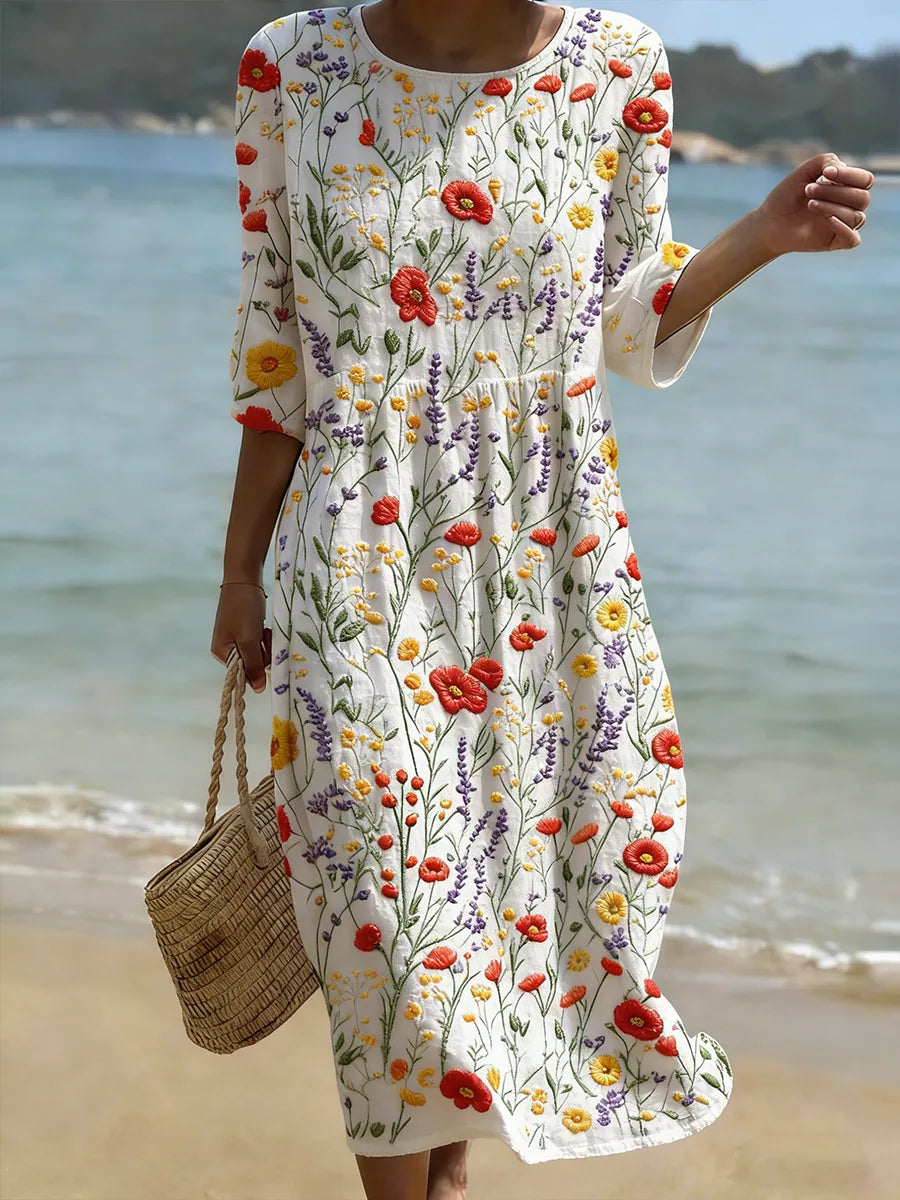 Women's Floral Print Maxi Dress - Effortless Everyday Style