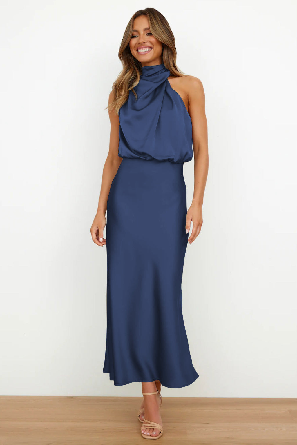 Women's Sahara Draped Dress - Wedding Guest Elegance