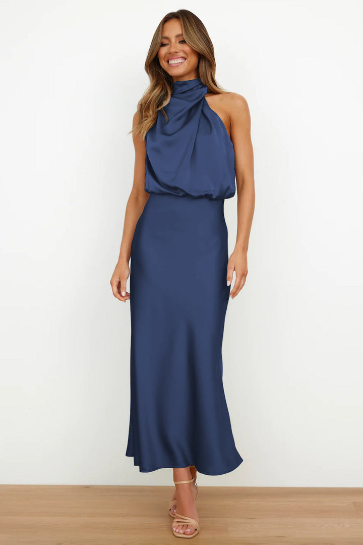 Women's Sahara Draped Dress - Wedding Guest Elegance