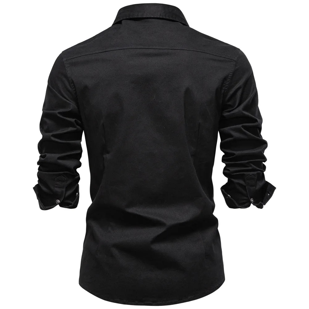 Men's Cotton Utility Overshirt – Heavyweight Workwear Shirt