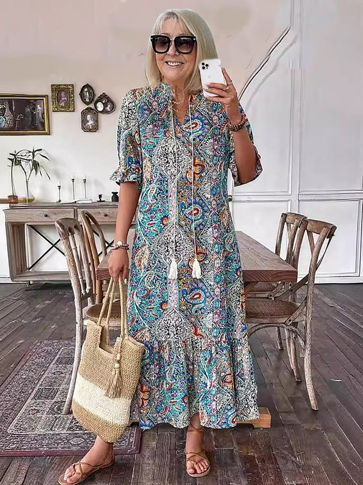 Women's Boho Grace Cotton Dress - Breezy Summer Style