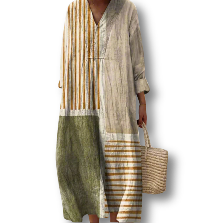 Women's Geometric Everyday Dress - Effortless Summer Comfort