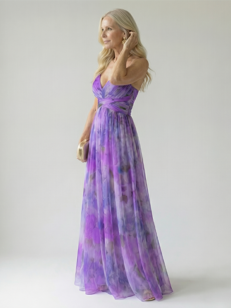 Women's Soft Wrap Maxi Dress – Flowing Silhouette for Warm Days