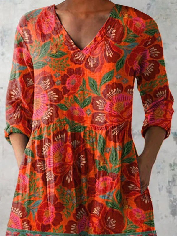 Women's V-Neck Longline Shirt with Pockets - Everyday Elegance