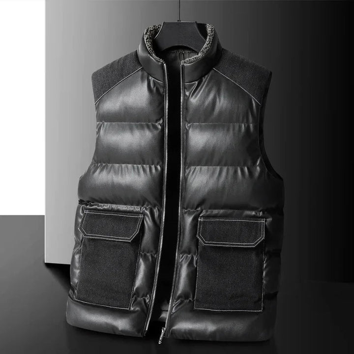 Men's Padded Gilet – Quilted Insulated Vest with Stand Collar