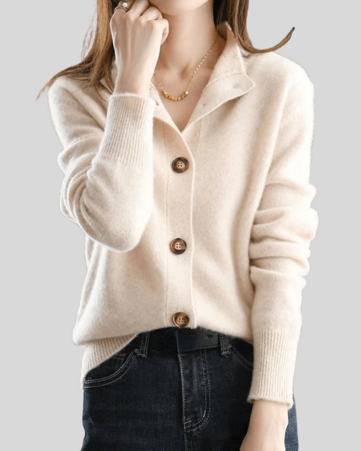 Women's Classic Button-Up Knit Cardigan - Effortless Layering