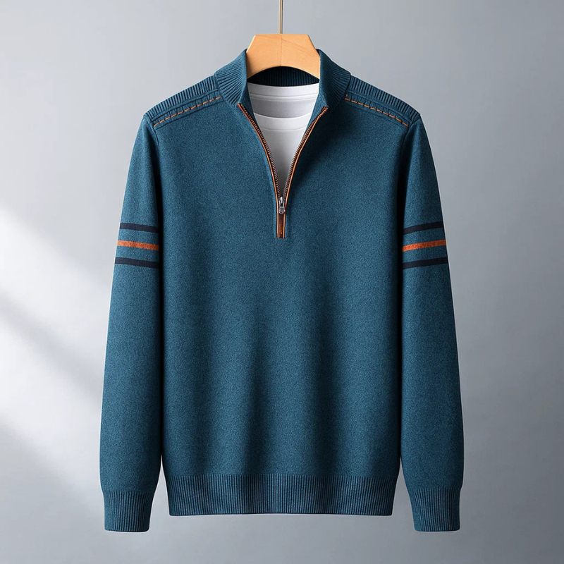 Men's Merino Quarter-Zip Jumper – Soft Wool Knit Sweater