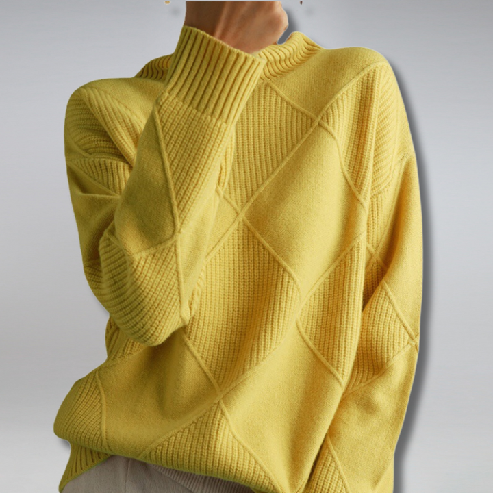 Women's Mara Luxe Textured Winter Sweater - Effortless Cold Day